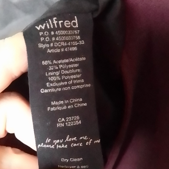 Wilfred Mayat Jacket Burgundy small - Picture 7 of 7